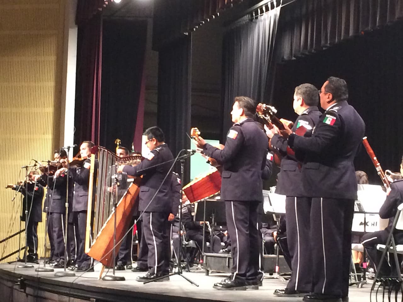 La Orquesta de la Policía Federal de México amenizó el evento binacional de seguridad fronteriza