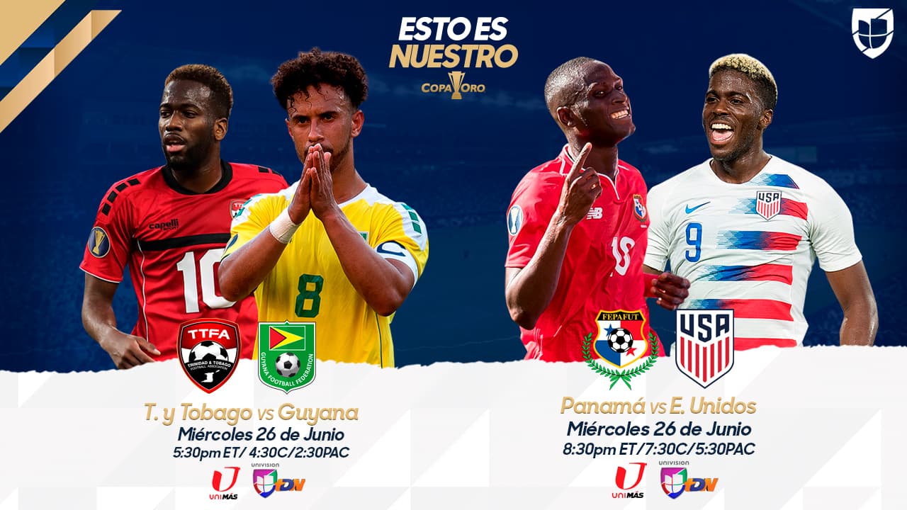 Estos son los duelos de este miércoles en la Copa Oro