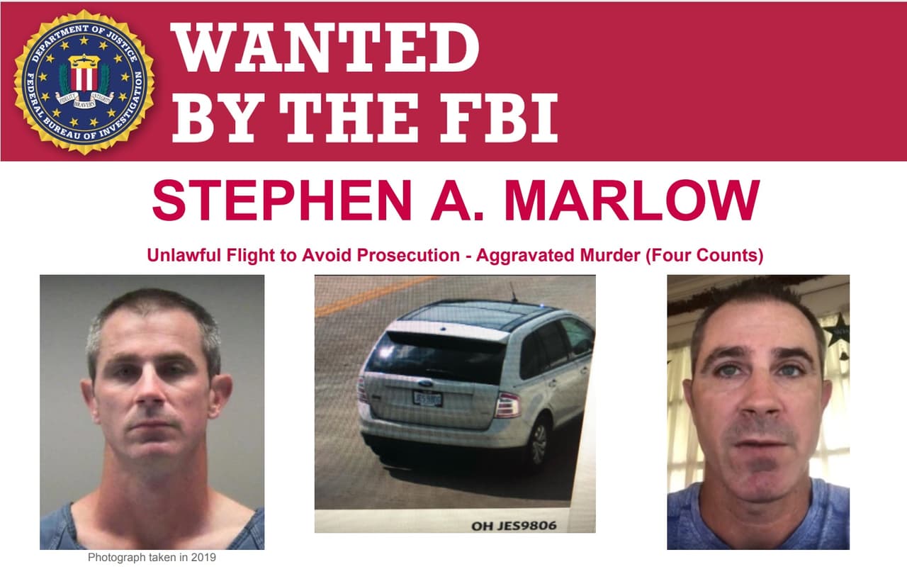 Buscan a Stephen Marlow por un tiroteo con cuatro muertos en Ohio.