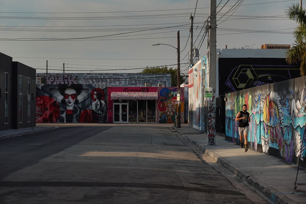 Wynwood, otro centro de vida nocturna, que en los últimos años ha tenido un gran auge y es muy visitada por turistas y locales, hoy tiene este panorama.