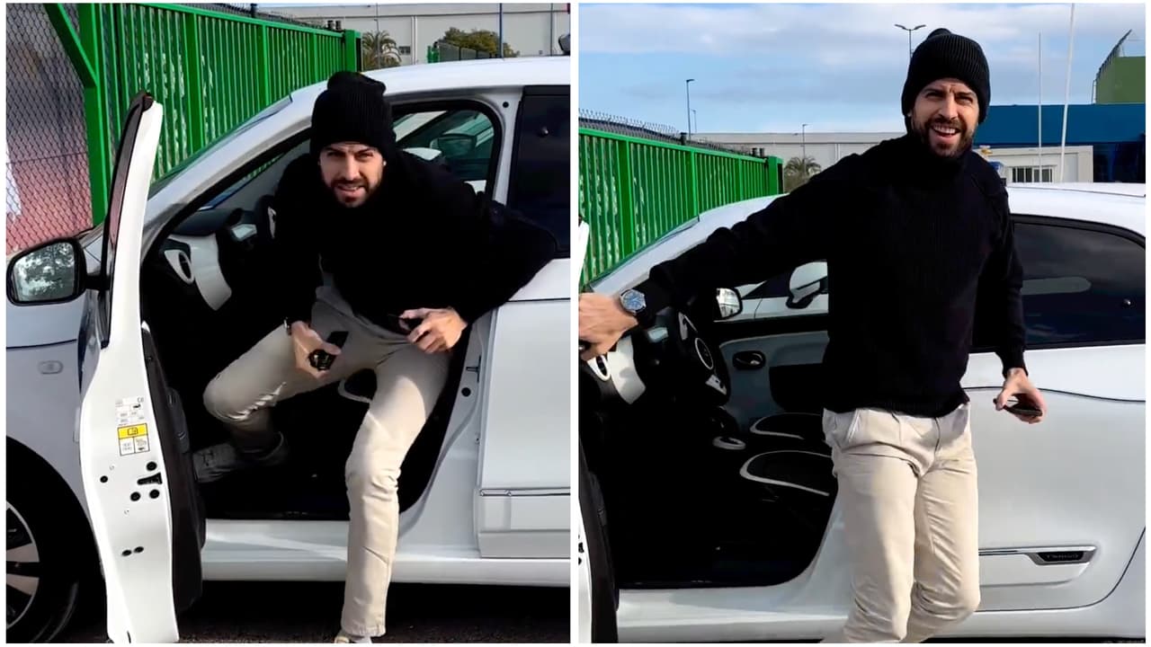 La llegada de Piqué en un Twingo en respuesta a Shakira guarda un secreto en su placa, ¿de qué se trata?