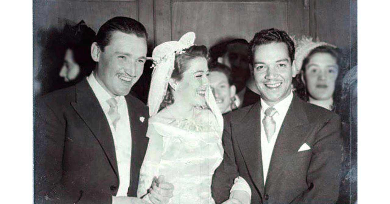 Silvia Pinal en su boda con Rafael Banquells