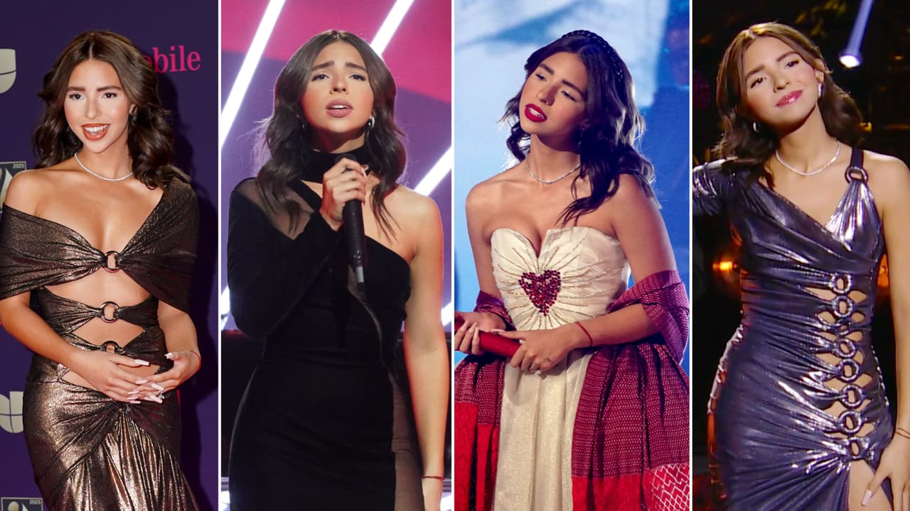 Esto cuestan los vestidos que Ángela Aguilar usó en la Alfombra Magenta y en Premio Lo Nuestro