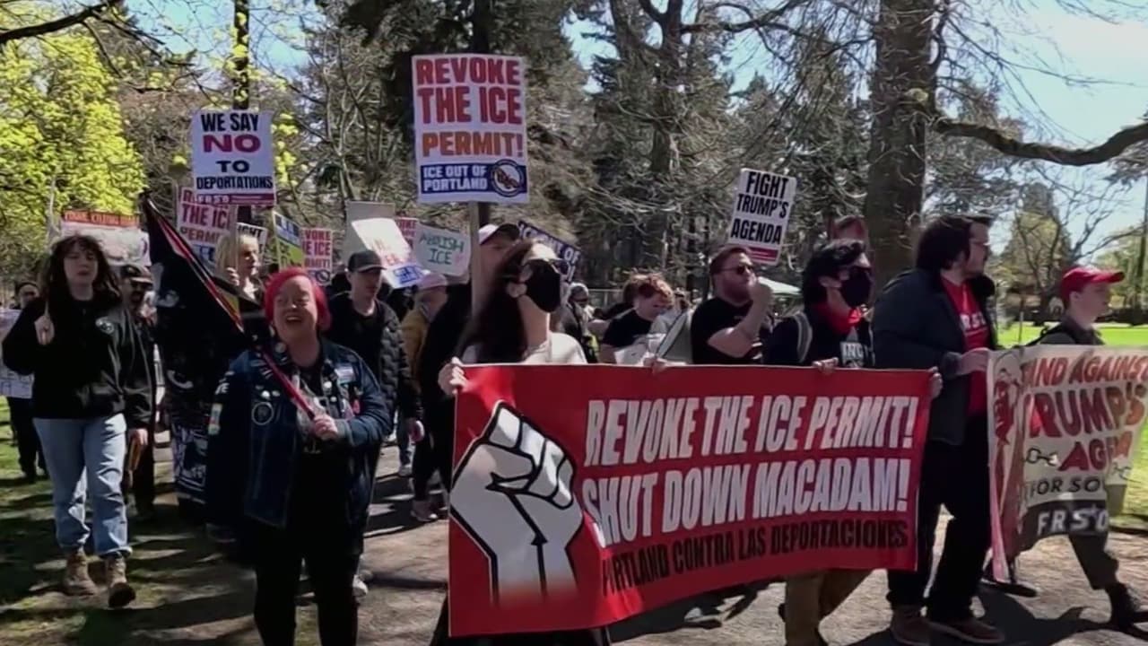 Protestan en Portland contra ICE y exigen revocar permiso aprobado por alcalde