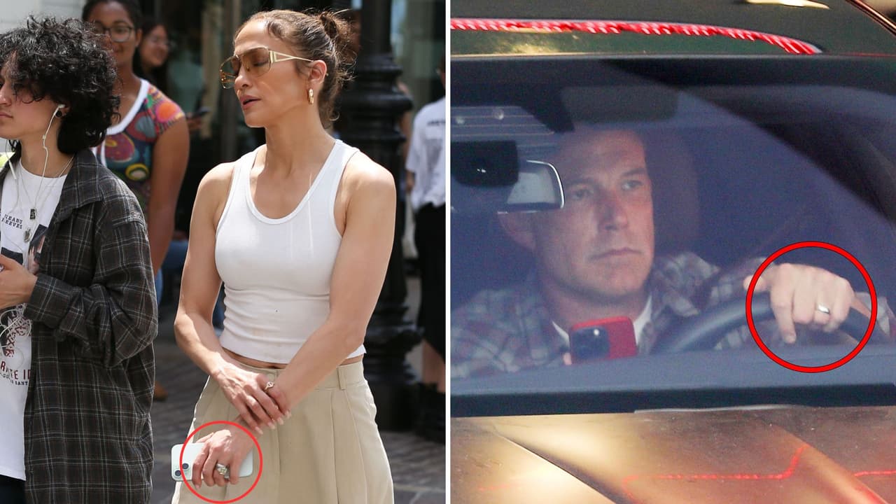 JLo y Ben Affleck siguen usando sus sortijas de matrimonio.