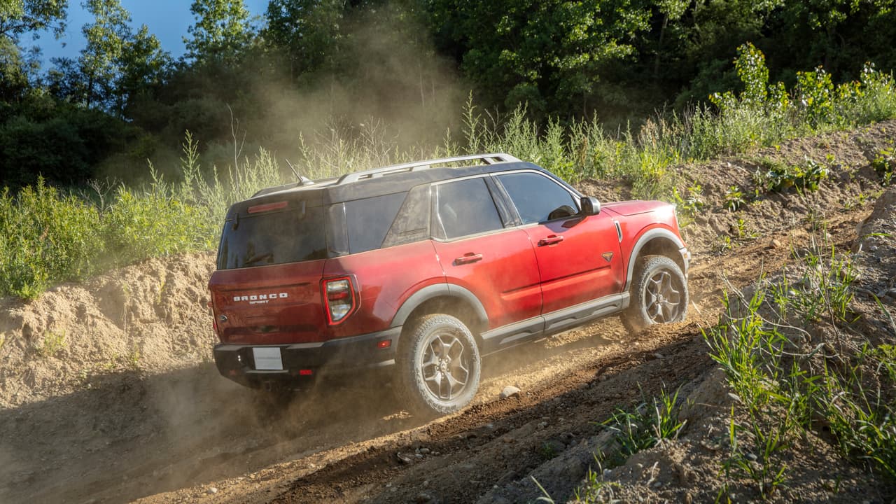 Bronco Sport owners can opt for the Badlands series for the ultimate in off-road performance. (Pre-production model pictured.)