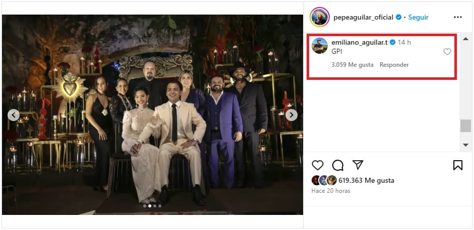 Emiliano Aguilar evidenció que no fue invitado a la boda de Ángela Aguilar y Christian Nodal.