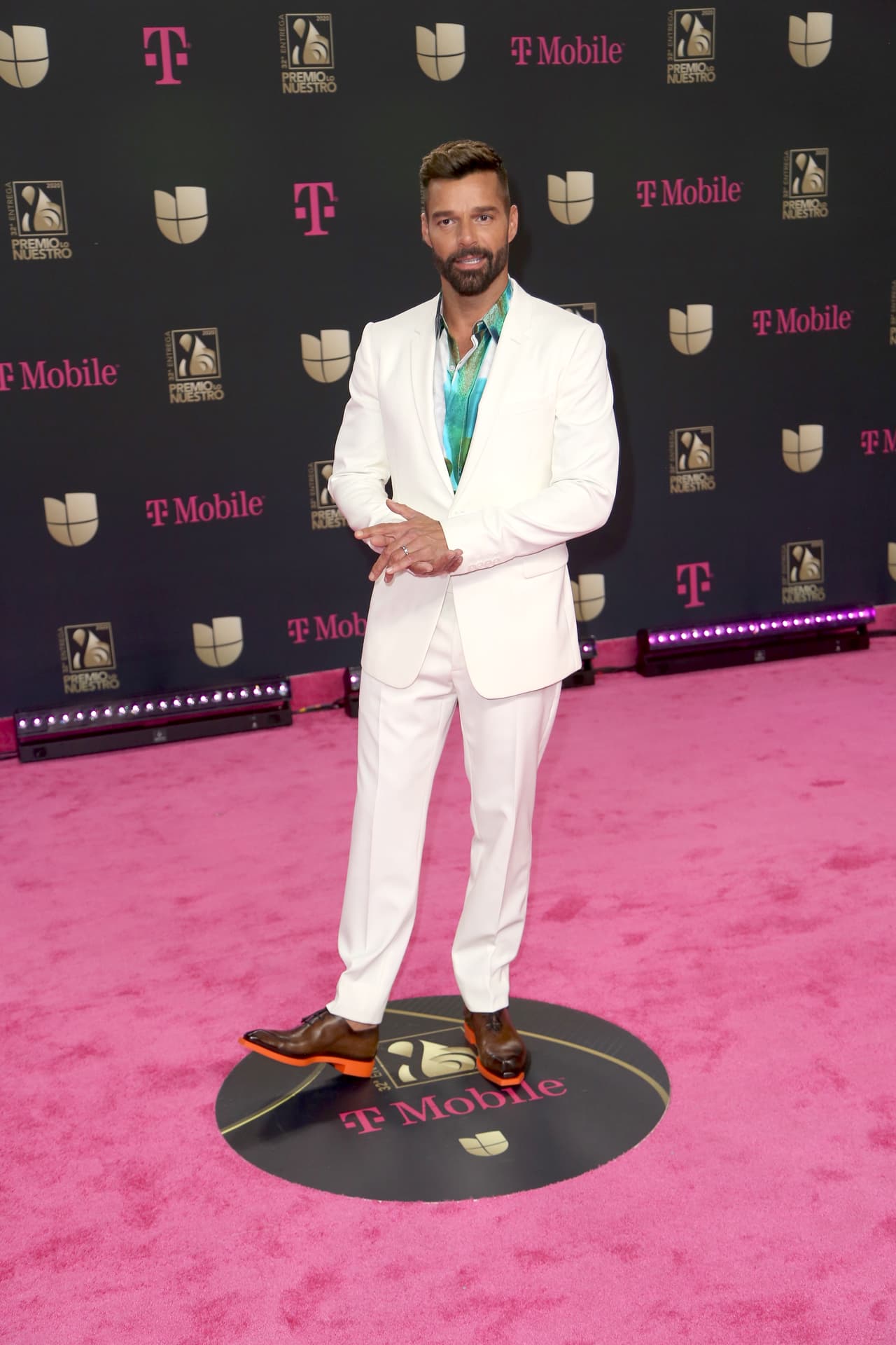 Ricky Martin eligió traje y zapatos de Berluti.