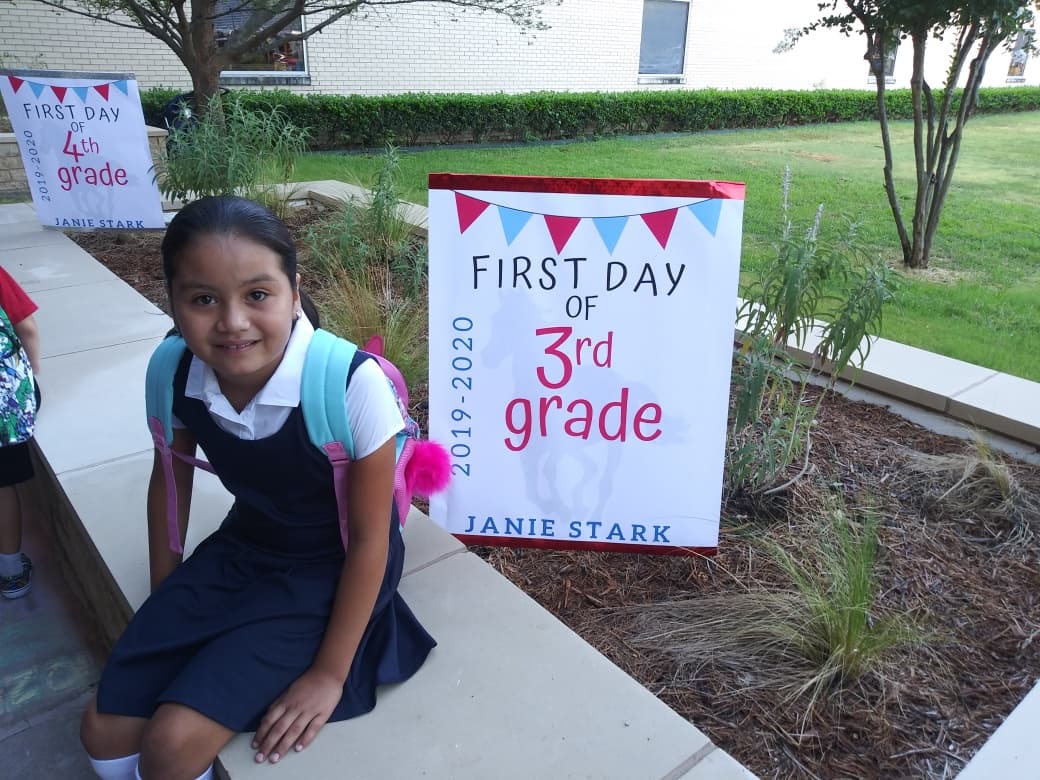 Elvia Tovar, tercer grado.