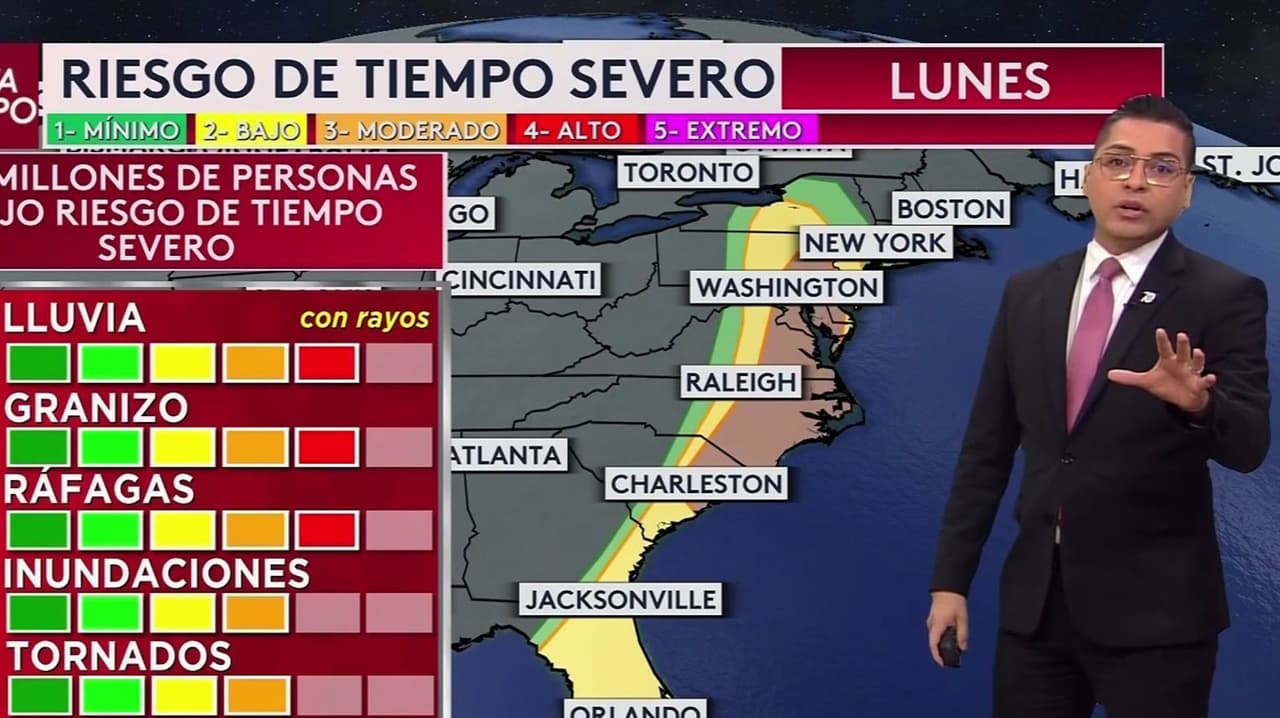 Clima en EEUU: Se mantiene el riesgo de tiempo severo para millones de personas en el país