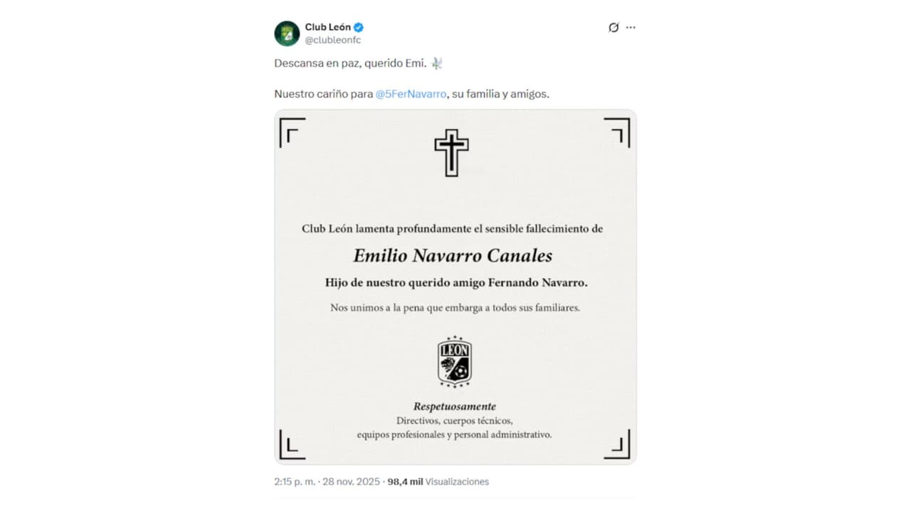 Así se informó su fallecimiento.