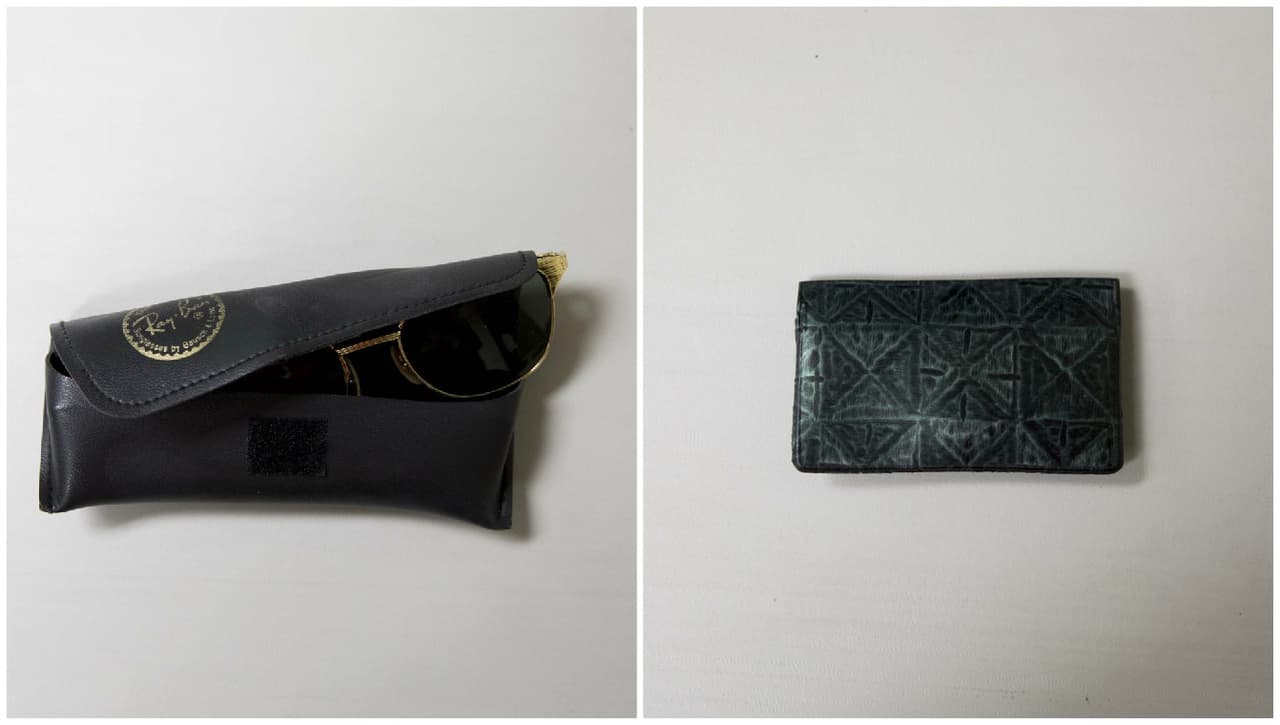 En su bolso, también quedaron unas gafas marca Rayban parecidas al modelo que Tom Cruise popularizó en la película 'Top Gun'.