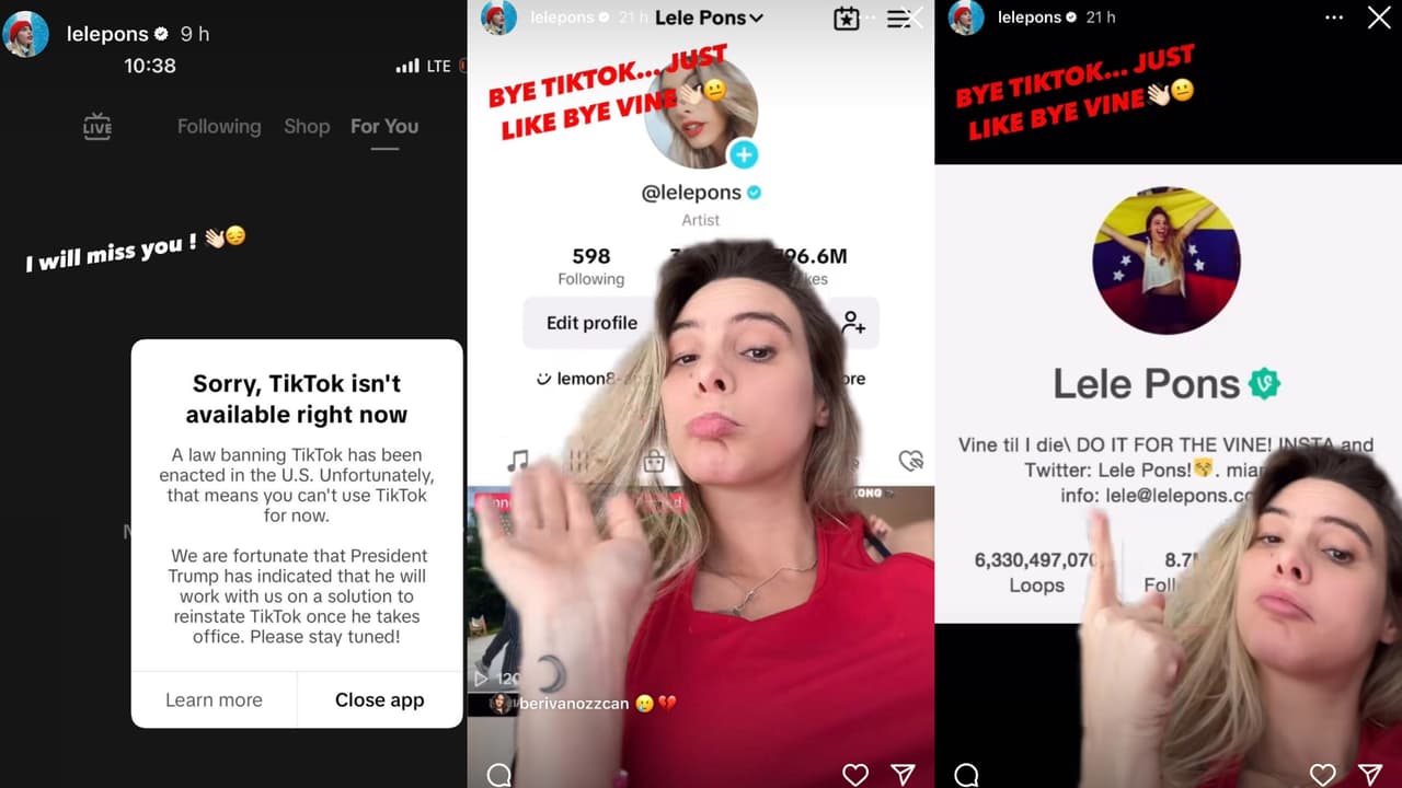 La 'influencer' y 'tiktokera' Lele Pons así se despidió de la plataforma.