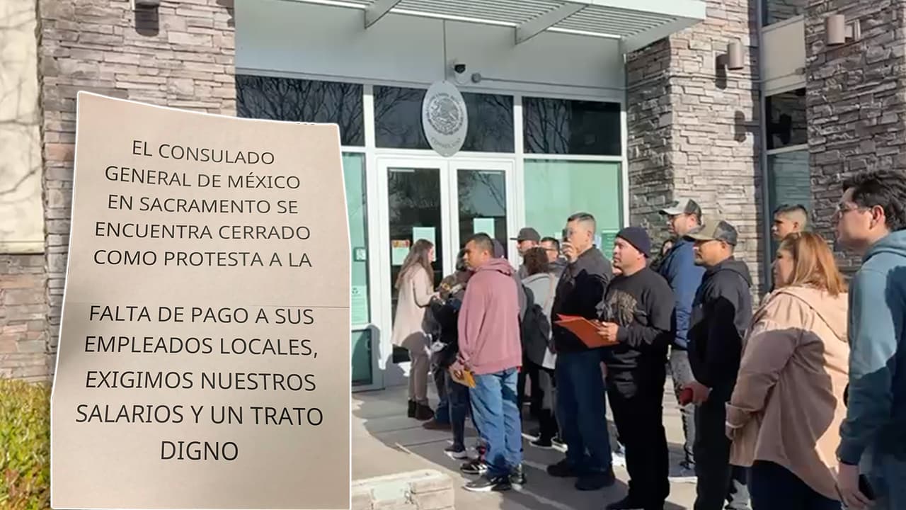 “Exigimos nuestros salarios”: Empleados cierran Consulado de México en Sacramento por falta de pago