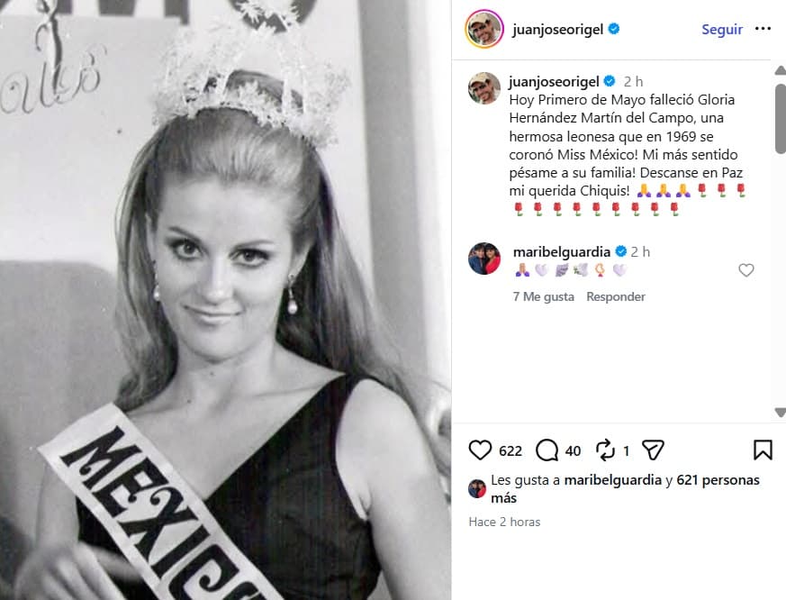 'Pepillo' Origel informó sobre la muerte de la ex reina de belleza Gloria Hernández Martín del Campo.