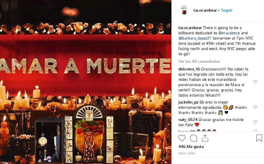 Con esta publicación en Instagram, Christine avisó sobre la colocación del espectacular
<b> </b>anuncio en Nueva York.