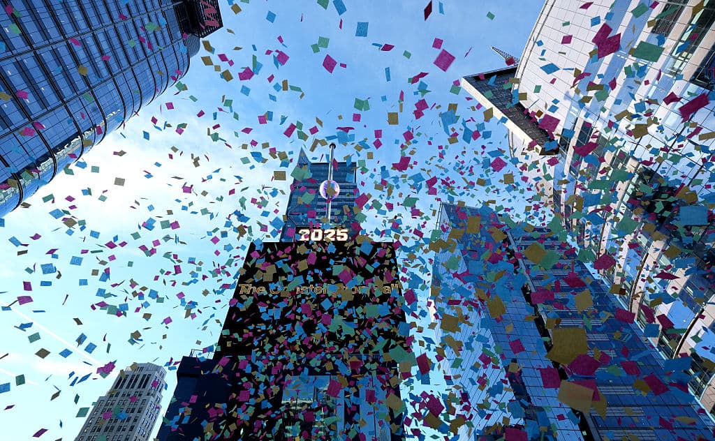 Antes del 31 de diciembre,
<b><a href="https://www.univision.com/local/nueva-york-wxtv/times-square-prueba-confeti-celebracion-ano-nuevo-2025-fotos" target="_blank">el confetti comenzó a bañar Times Square,</a></b> en Manhattan, durante el debut de la nueva bola Constelación, que dará la bienvenida a 2026.
