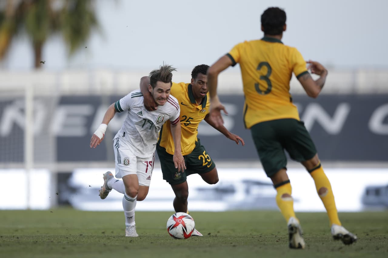 México continúa imbatible en la gra de preparación rumbo a Tokio y se imponen 3-2 a Australia con goles de Jesús Angulo, Erick Aguirre y Kevin Álvarez.