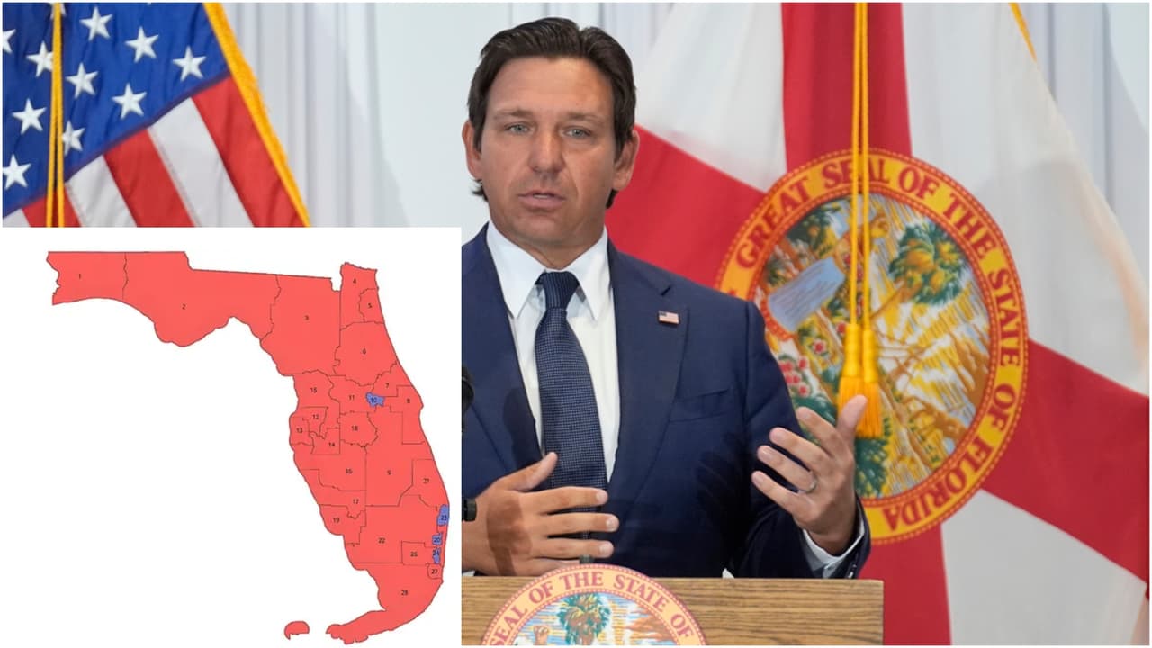 Redistribución de distritos propuesto por DeSantis crearía 4 nuevos congresistas a los republicanos