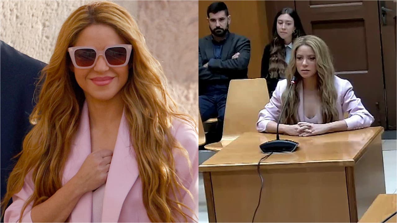 Shakira se sienta en el banquillo de acusados con 'total look' rosado y bolso de 820 dólares