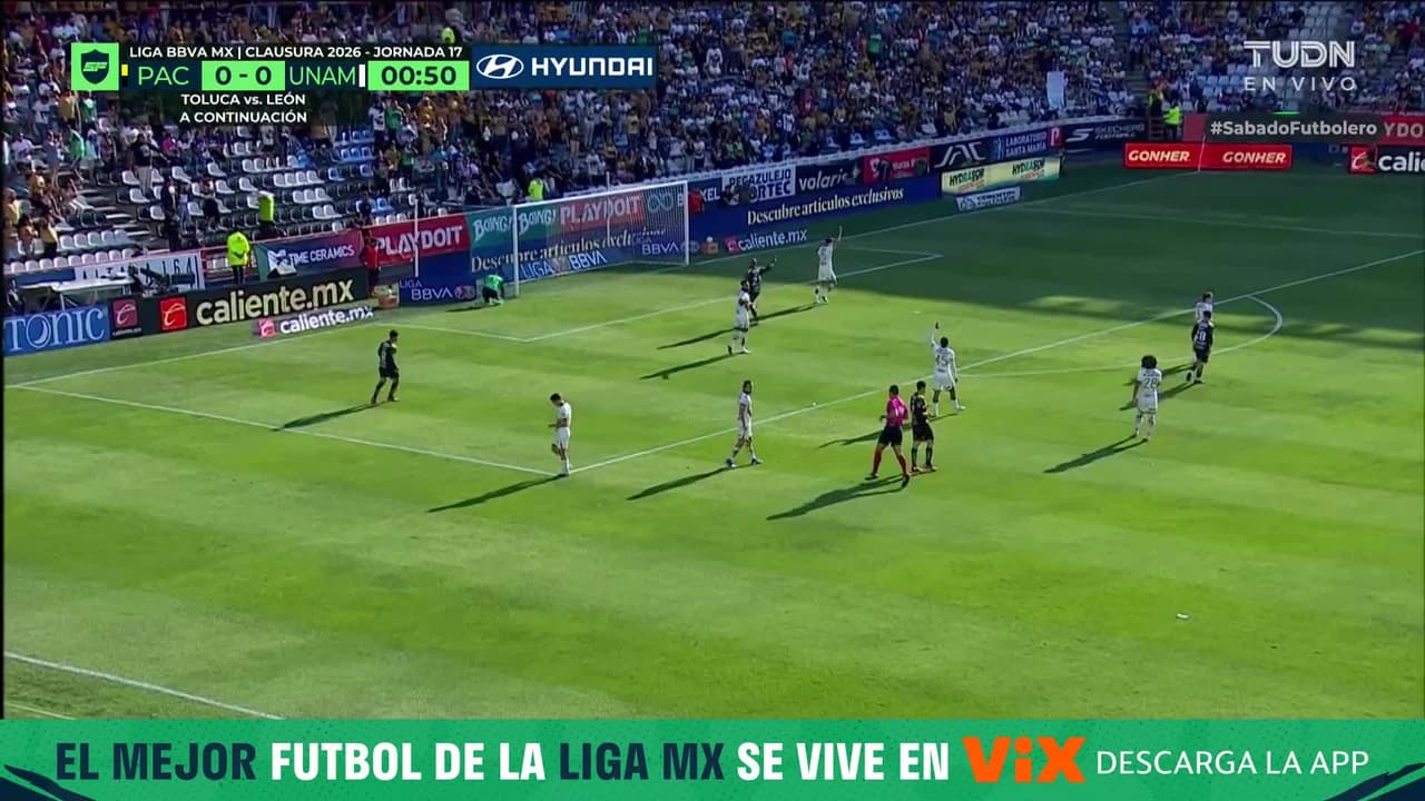 Primer intento de los Tuzos! Idrissi se mandó un derechazo que pasa por un costado