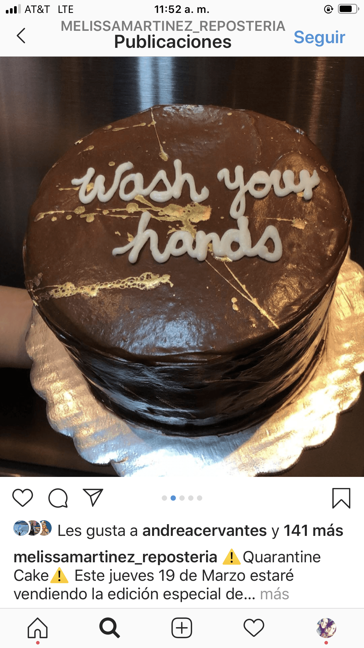 Ante la triste situación que enfrentamos el día de hoy con una pandemia, Melissa decidió no quedarse de brazos cruzados si no todo lo contrario. Puso manos en la masa y creó una línea de pasteles con diseños exclusivos del coronavirus con frases como 
<b>“Wash your hands”</b> 
<b>“Do not touch your face”</b> y 
<b>“Stay Home, Eat Cake”</b>. 
<br>