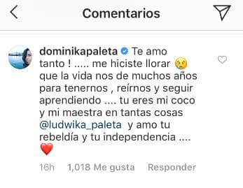 Así fue como Dominika Paleta agradeció el mensaje de su hermana para felicitarla por su cumpleaños número 46.