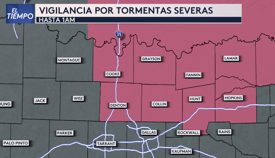 Un complejo de tormentas sobre Oklahoma avanzará hacia algunos de nuestros condados.