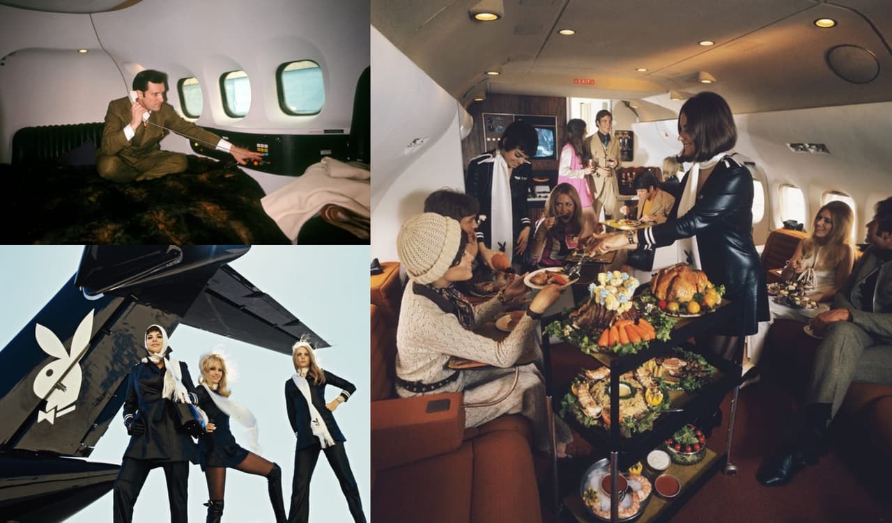 Playboy tomó posesión de un DC-9-32 directamente de la fábrica McDonnell Douglas a un costo de 5.5 millones de dólares. La nave incluso tenía proyectores de películas, pantallas a color, teléfono, baño con un espejo de cuerpo entero, sala con asientos que podían transformarse en cómodas camas y además contaba con tanques de combustible adicionales para cruzar el Atlántico sin problemas. En fin, toda una mansión aérea tanto para los negocios como para todo tipo de aventuras.