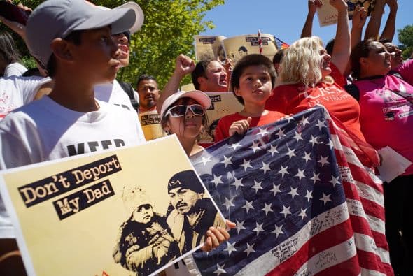 Niños inmigrantes, hijos de padres indocumentados, también marcharon en Washington DC.