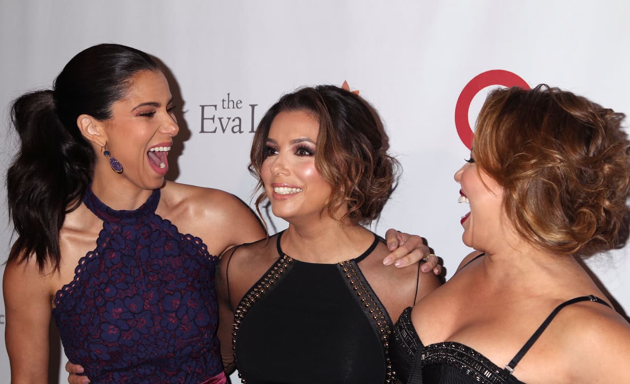 Las actrices bromearon frente a las cámaras.