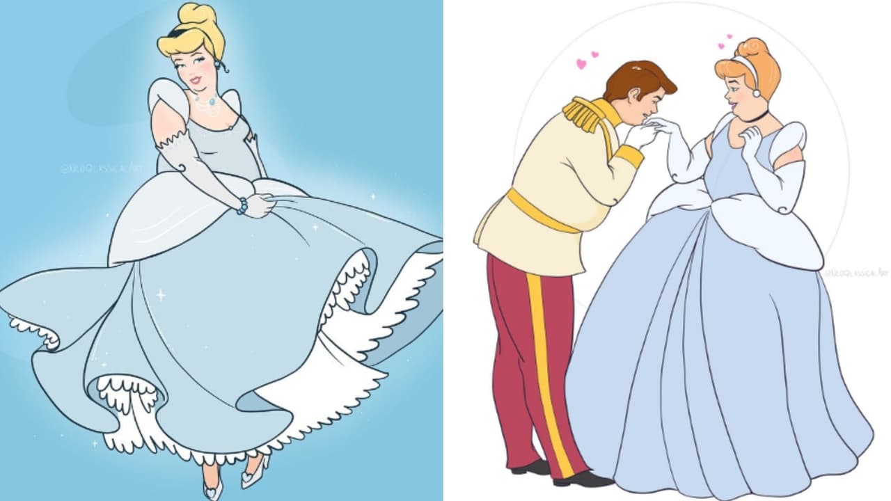 Princesas Disney si fueran 'plus size' o talla grande: ilustraciones de Crystal Water (Neoqlassical Art)