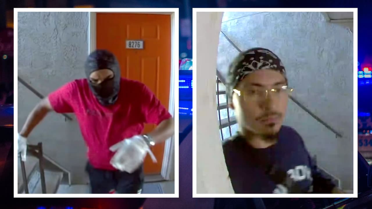 Así fue el momento en que dos hombres armados intentan derribar una puerta y son sorprendidos a tiros en Texas