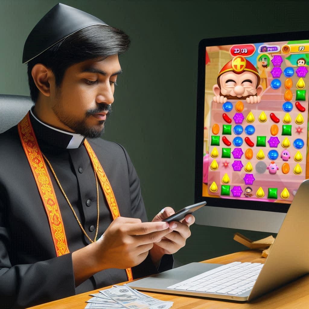 Sacerdote gastó miles en CandyCrush.
