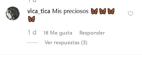 Vica Andrade también le dejó un cariñoso mensaje a su esposo e hijos: "
<b>Mis preciosos</b>".
<br>