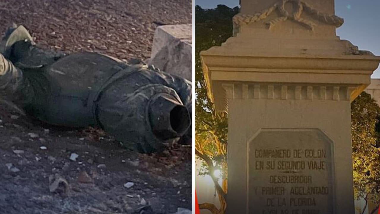 Un grupo de manifestantes toman posesión de la Plaza San José para impedir la reinstalación de la estatua