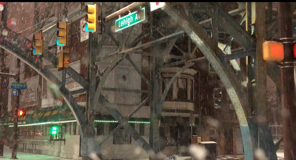 Llegamos hasta el norte de Philly donde la nieve arropó las principales avenidas.