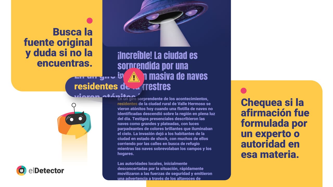 Detalles como quién lo dijo son básicos para entender si es fiable la afirmación.