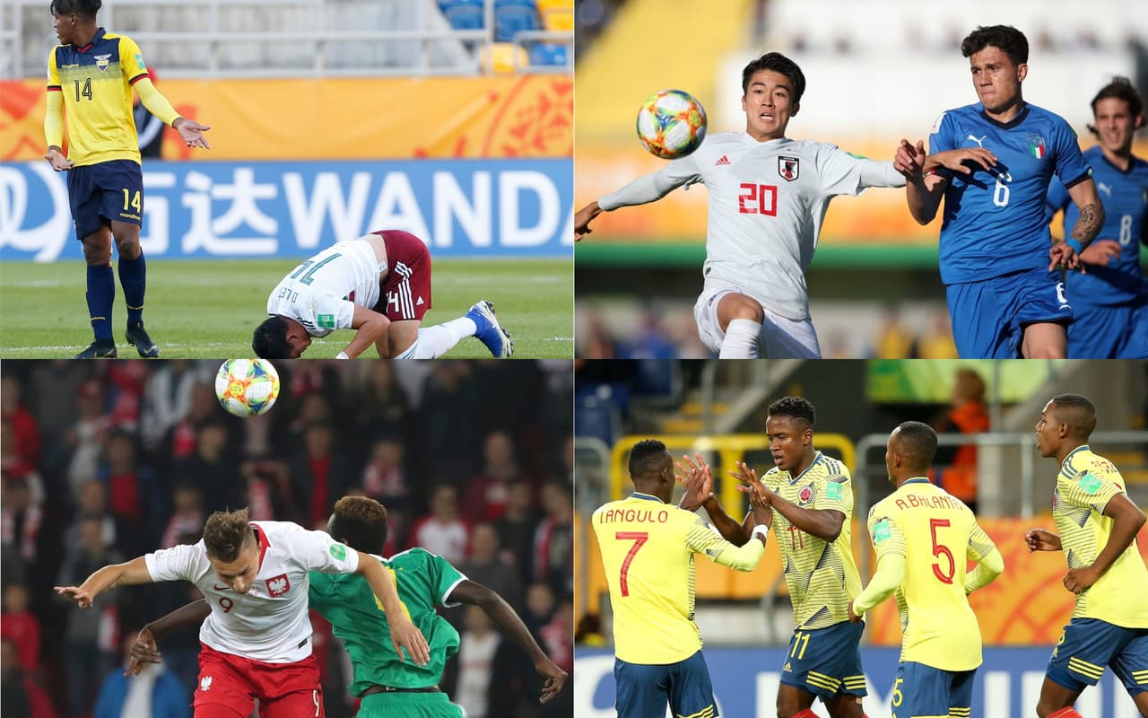 Para la afición mexicana fue una jornada amarga por consumarse la eliminación, y de fea forma, del Tricolor de Polonia 2019, firmando un Mundial Sub 20 de terror. Para los Aficionados colombianos, fue una fiesta doble: goleada y pase a la segunda ronda. Estos don los resultados del día.