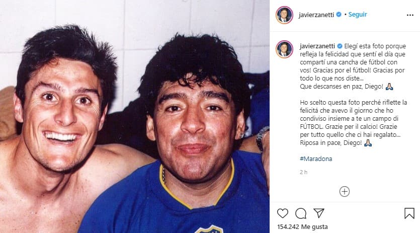 Los íconos del deporte se despidieron de Diego Armando Maradona en redes sociales.