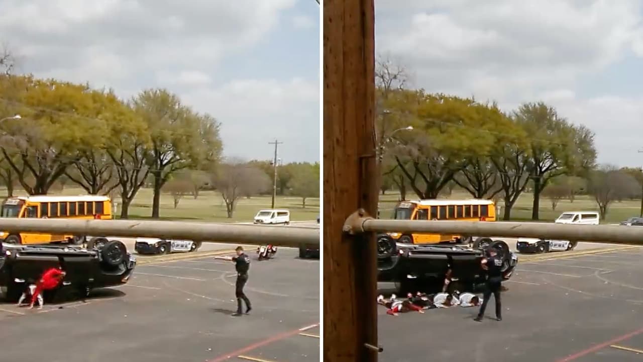 Los persiguen, vuelcan y corren para huir de la policía, tras conducir una camioneta con reporte de robo