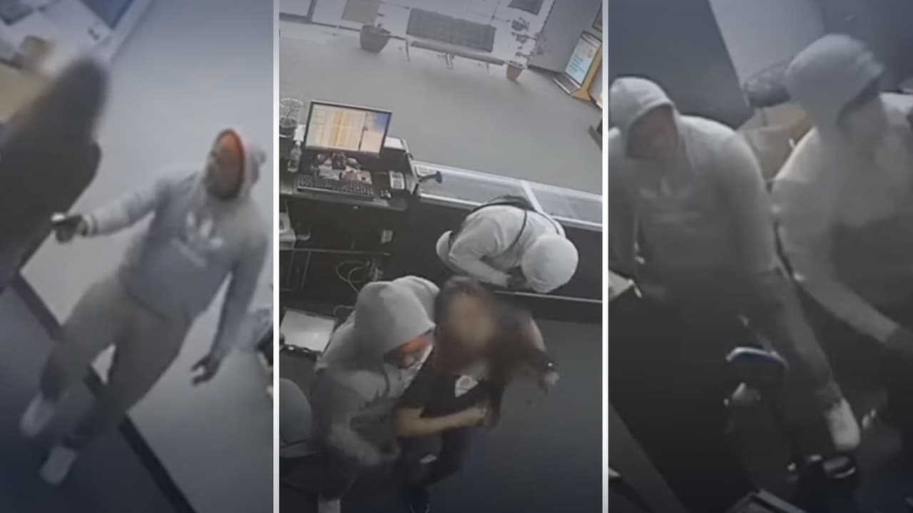 Arrastran y arrojan con violencia a una mujer durante robo en tienda de celulares