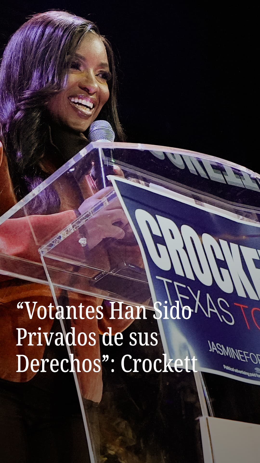 Jasmine Crockett denuncia irregularidades en casillas del condado Dallas