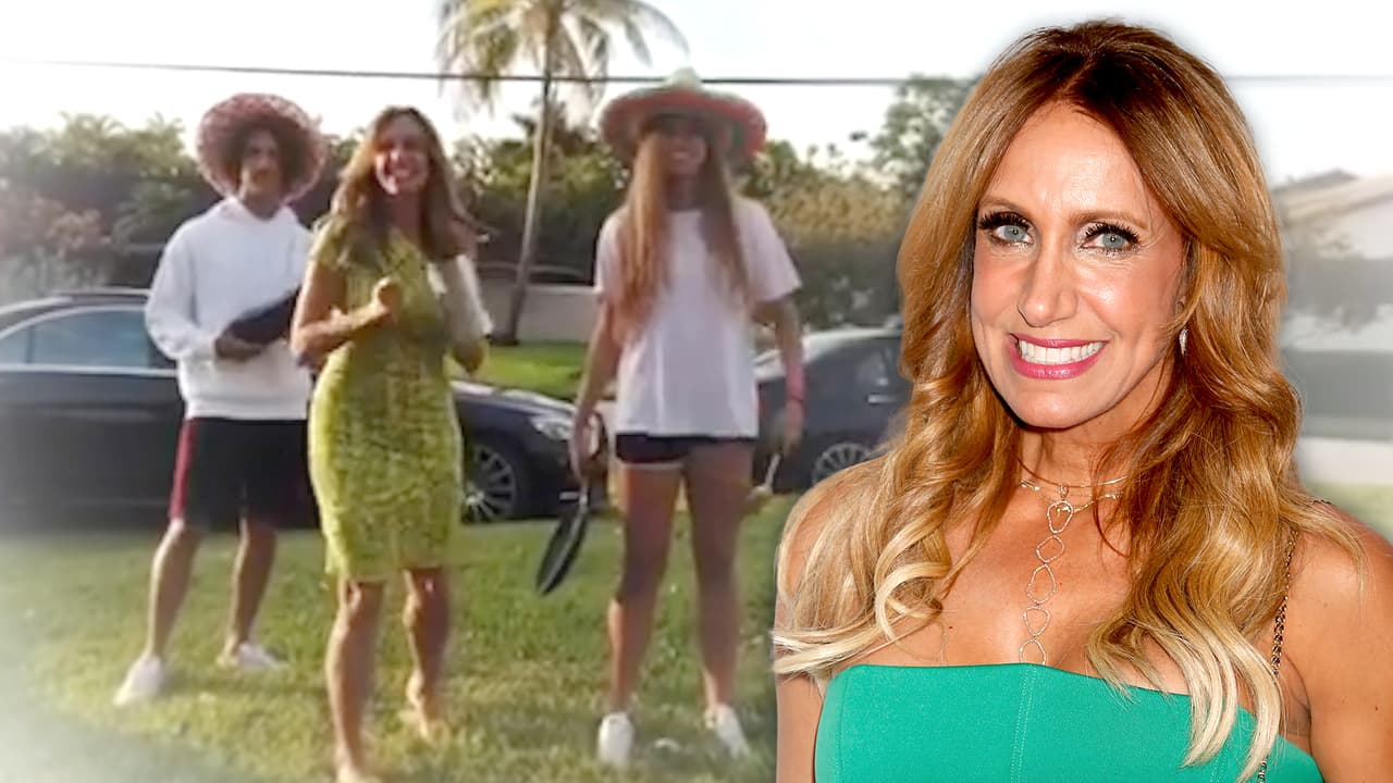 Con mariachis y distanciamiento, Lili Estefan va junto sus hijos Lorenzo y Lina a celebrar los 80 del abuelo Ernesto