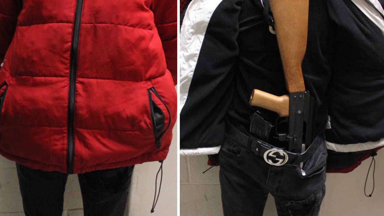 Arrestan a un hombre en la frontera que llevaba un arma escondida bajo su ropa