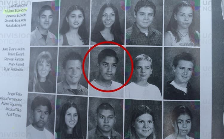 Imagen de Syed Farook del libro escolar de 2003