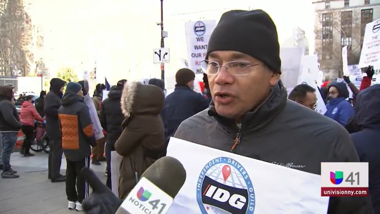 Conductores de Uber protestan y hacen huelga de un día en Nueva York