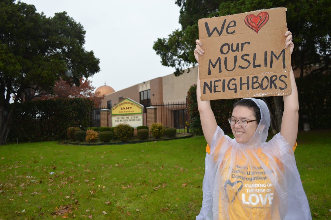 También hubo manifestaciones de apoyo para la comunidad musulmana