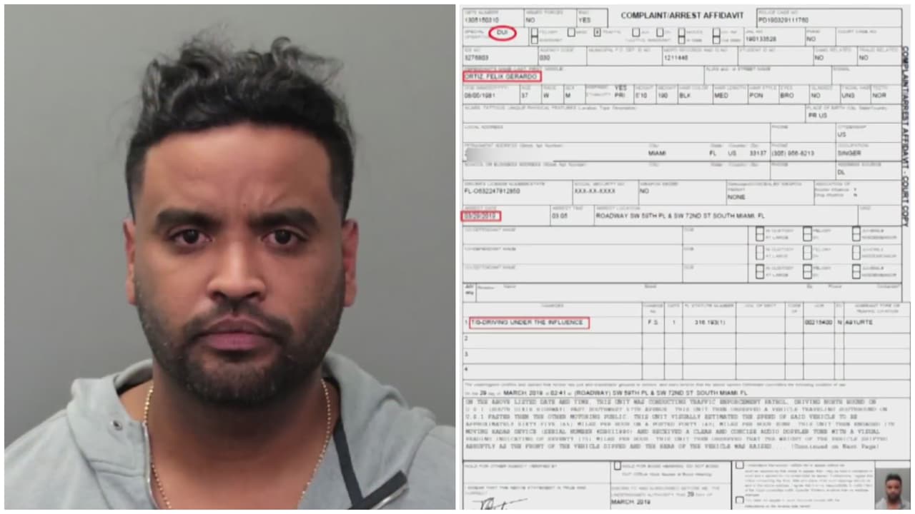 Zion, del dúo Zion & Lennox, fue arrestado por conducir bajo los efectos del alcohol en Miami