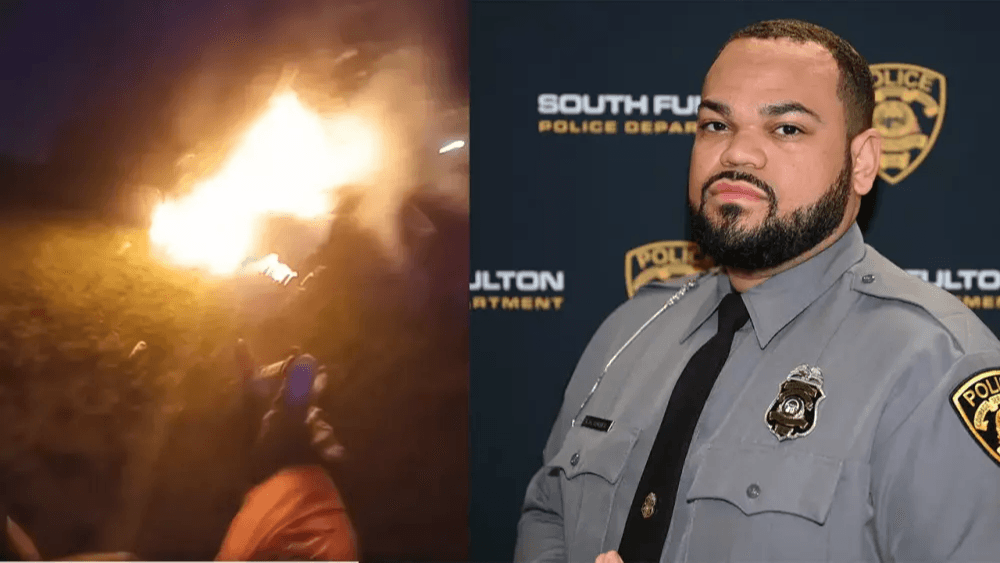 ¡Héroe sin capa! Policía de South Fulton rescató a un hombre de un auto en llamas